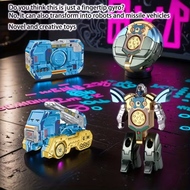 6pcs Transforming Robot Finger Spinning Toy
