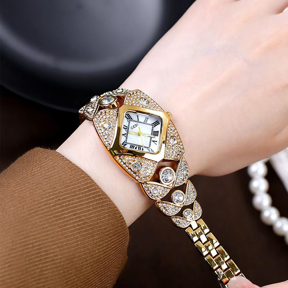 Luxury Full Diamond High-end Bracelet Women's Watch