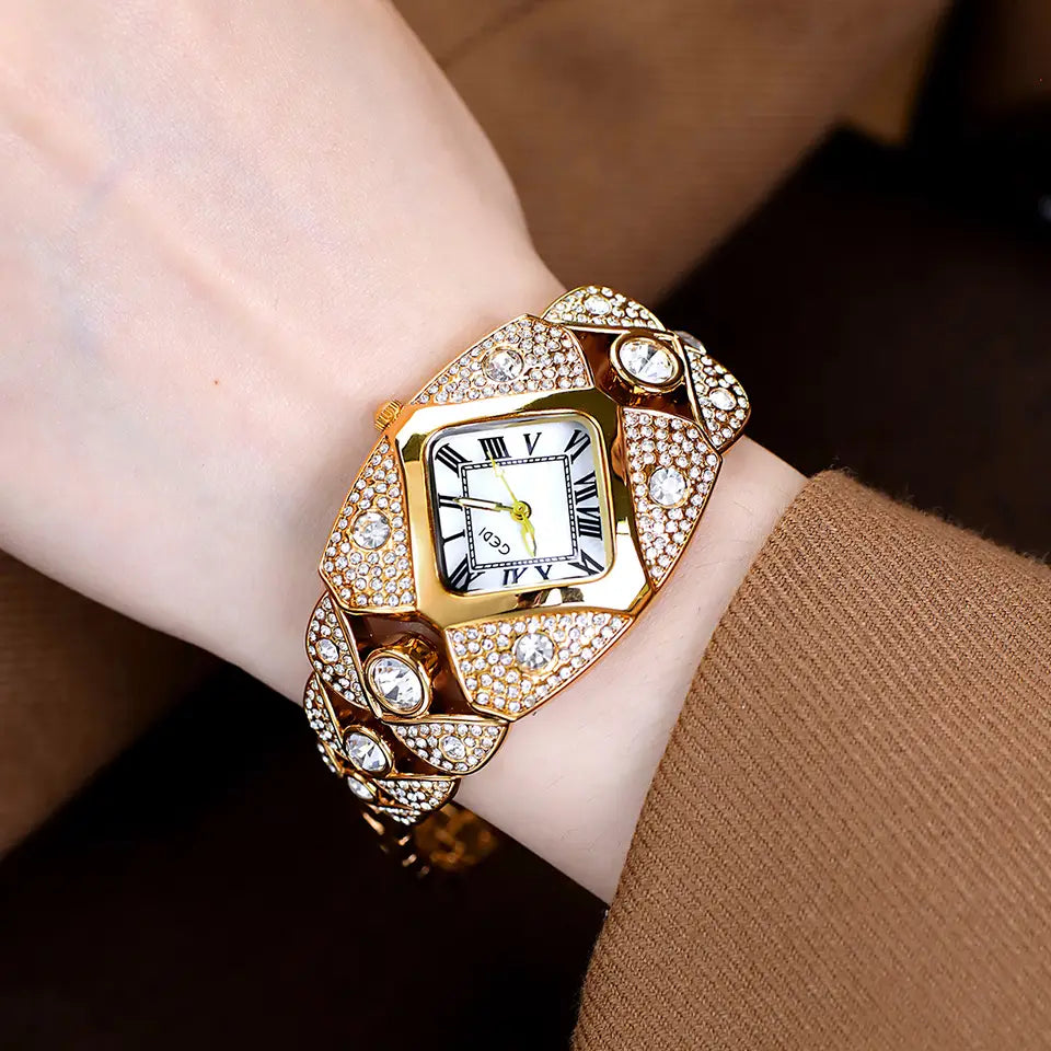 Luxury Full Diamond High-end Bracelet Women's Watch