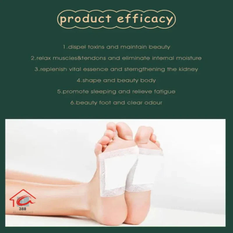 100% Merbal & Gentle Ingredient Detox Foot Pads (1 BOX = 10 PATCHES-BUY 1 GET 1 FREE)