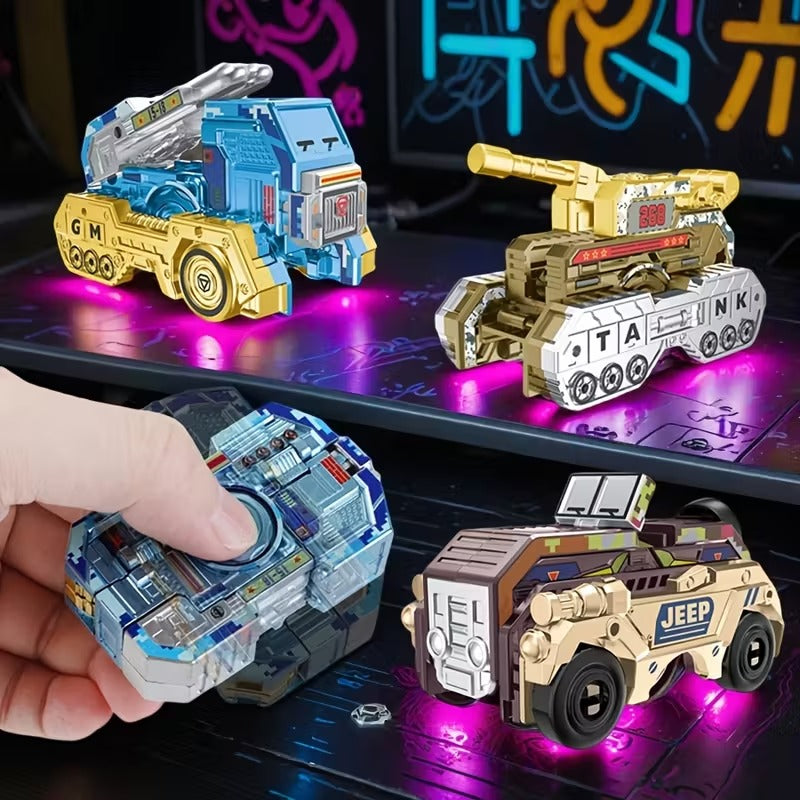 6pcs Transforming Robot Finger Spinning Toy