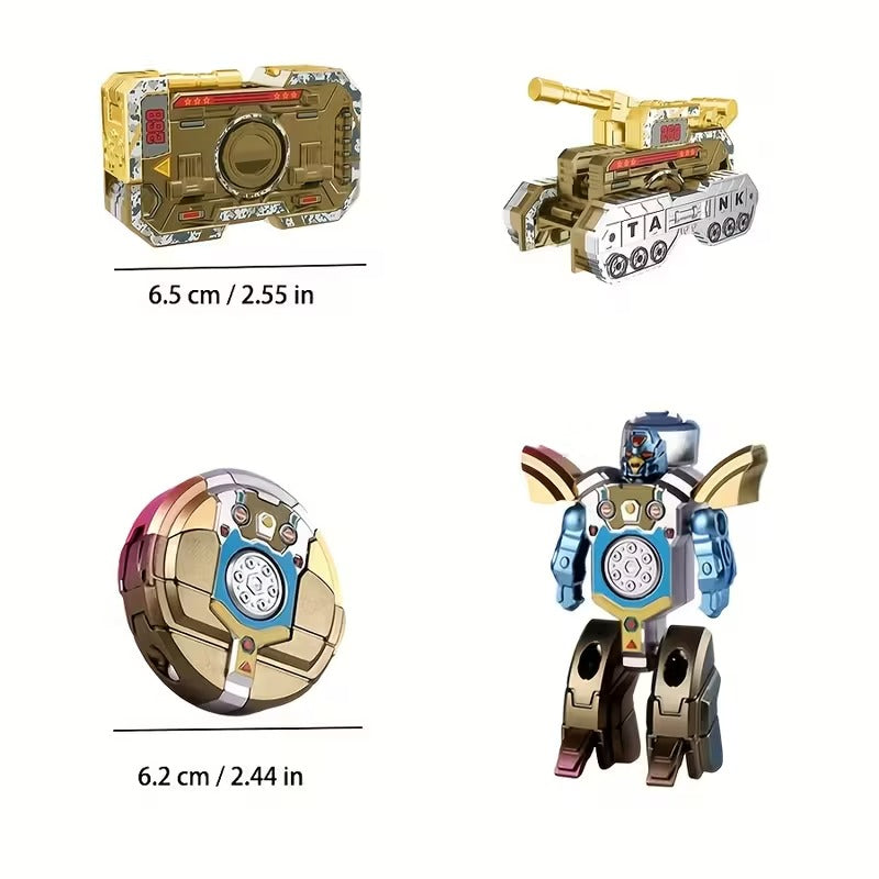 6pcs Transforming Robot Finger Spinning Toy
