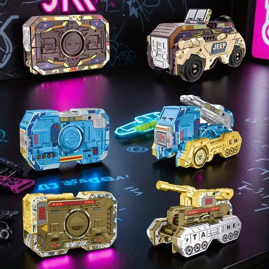 6pcs Transforming Robot Finger Spinning Toy